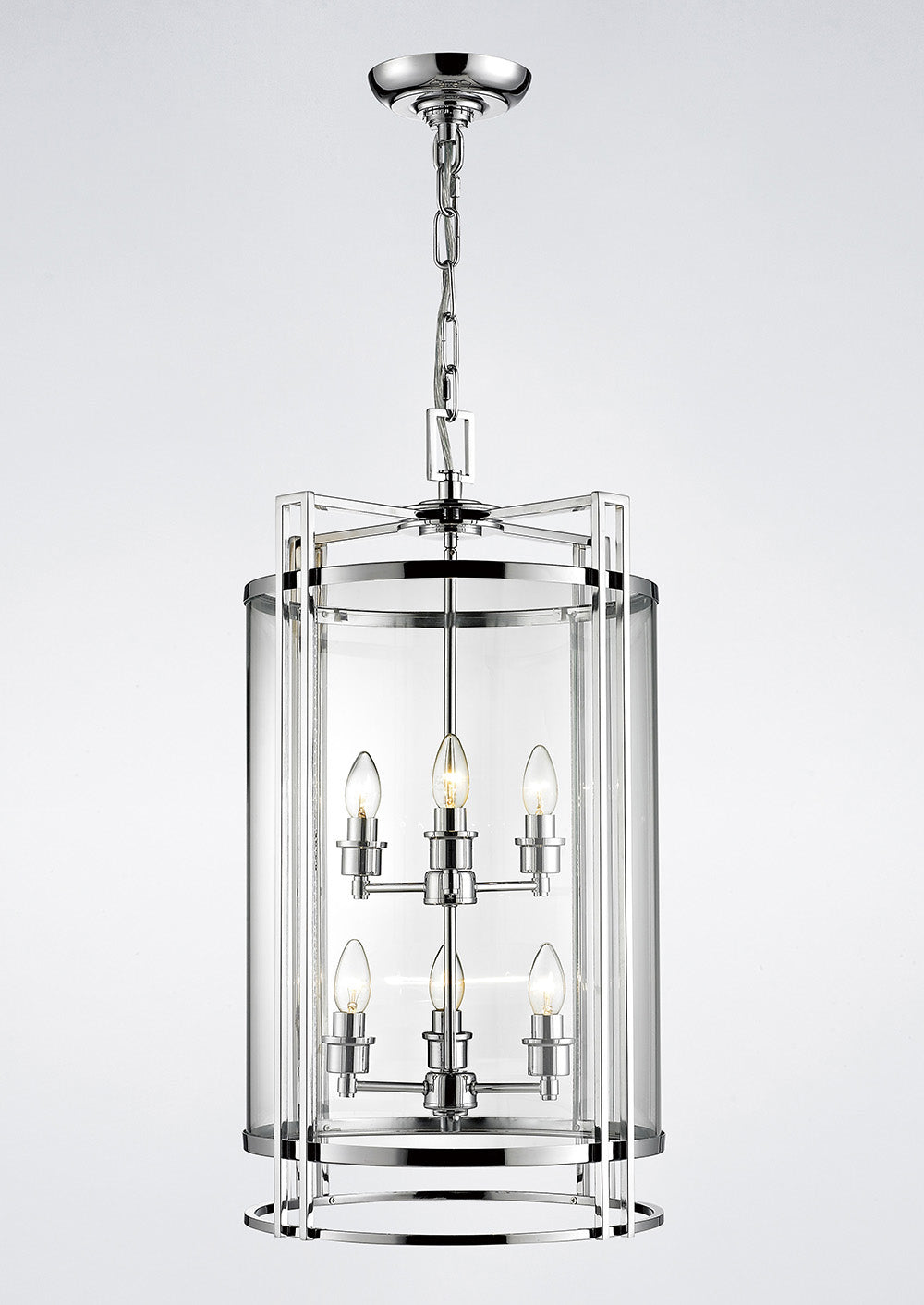 Diyas Eaton 6 Light Pendant Light in Polished Chrome