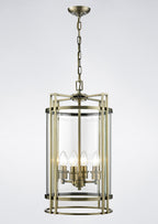 Diyas Eaton 4 Light Ceiling Lantern in Antique Brass