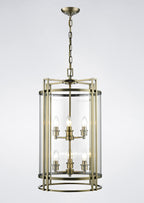 Diyas Eaton 6 Light Ceiling Lantern in Antique Brass