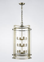 Diyas Eaton 12 Light Ceiling Lantern in Antique Brass