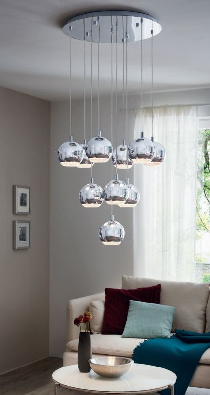 Eglo Conessa 95914 LED Ceiling Cluster Pendant 10 Light Chrome