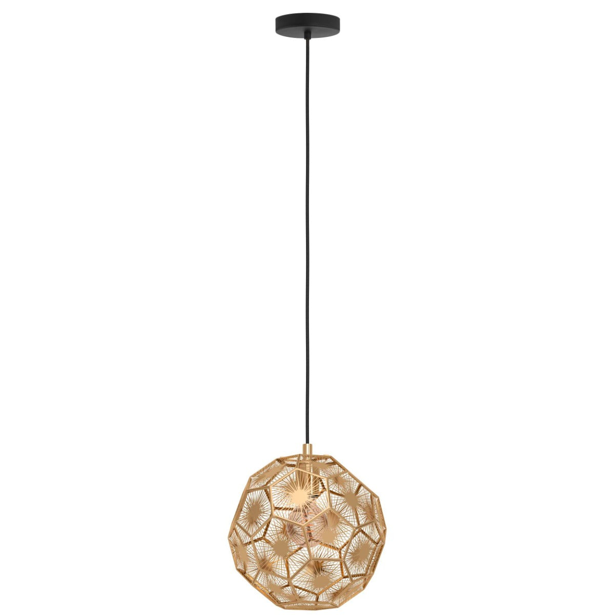 Eglo Skoura Pendant Ceiling Light Black Brass