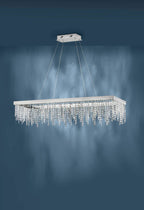Eglo Stars of Light Antelao LED Bar Pendant Light Fitting Chrome with Crystal 39283 