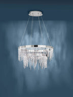 Eglo Stars of Light Antelao LED Pendant Fitting Chrome with Crystal 39281