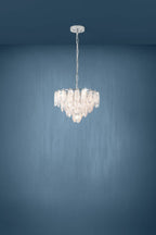 Eglo Stars of Light Carvario 7 Light Pendant Fitting Chrome with Satin Clear Cyrstals 39721