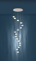 Eglo Stars of Light Corliano LED 17 Light Pendant Fitting Chrome with Crystal 39546