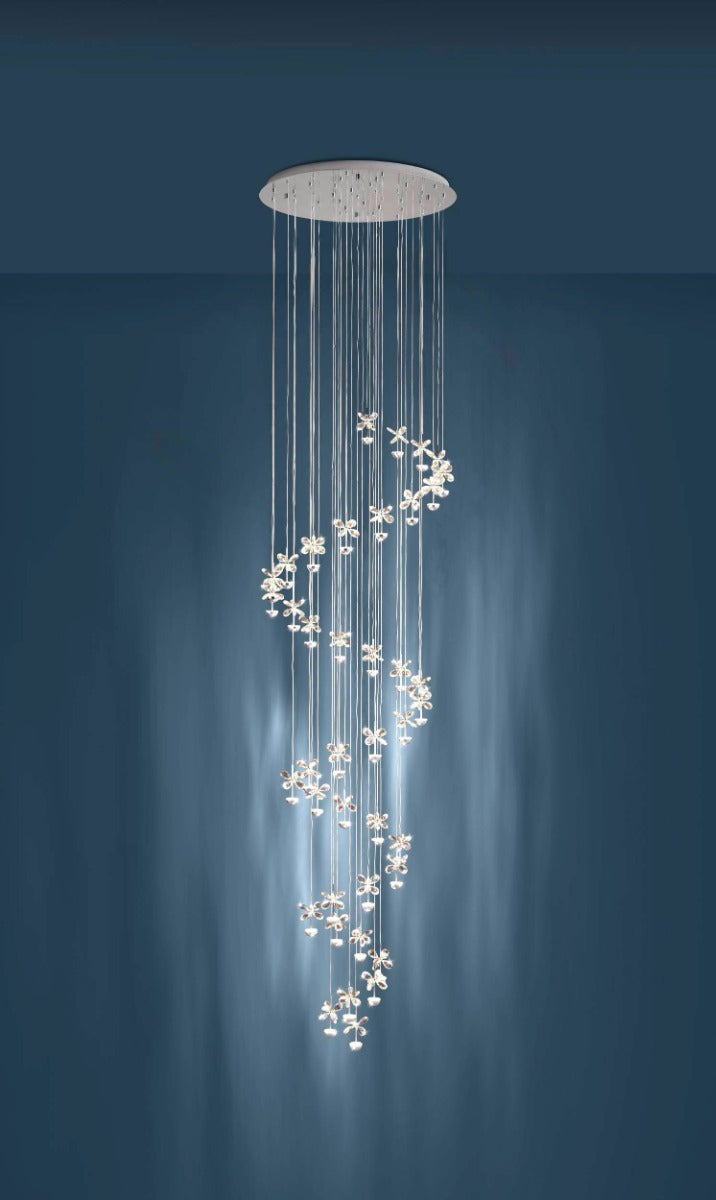 Eglo Stars of Light Pianopoli 1 LED 40 Light Pendant Fitting Chrome with Crystal 39545