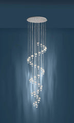 Eglo Stars of Light Pianopoli 1 LED 40 Light Pendant Fitting Chrome with Crystal 39545