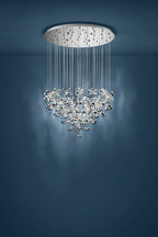 Eglo Stars of Light Pianopoli LED Pendant Fitting Chrome with Crystal 93661