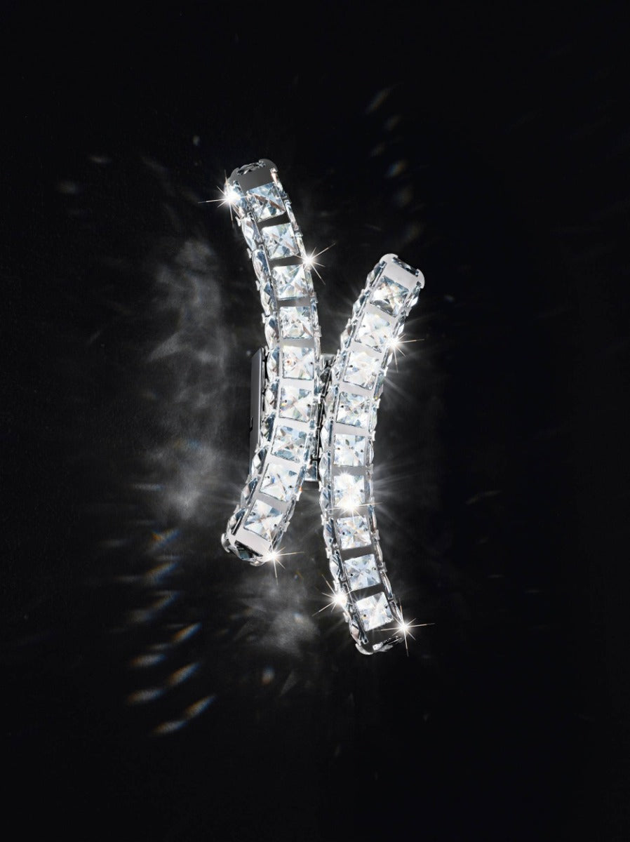 Eglo Stars of Light Toneria Wall Light LED Chrome/Crystal 39004