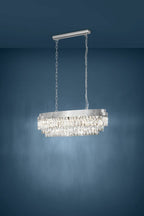 Eglo Stars of Light Valparaiso 1 Pendant Fitting 10 Light Chrome with Crystals 1 39494