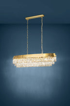 Eglo Stars of Light Valparaiso 13 Light Pendant Gold with Optic Crystals 39463