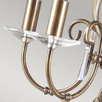 Elstead Aegean 5 Light Chandelier in Aged Brass