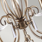 Elstead Aegean 5 Light Chandelier in Aged Brass