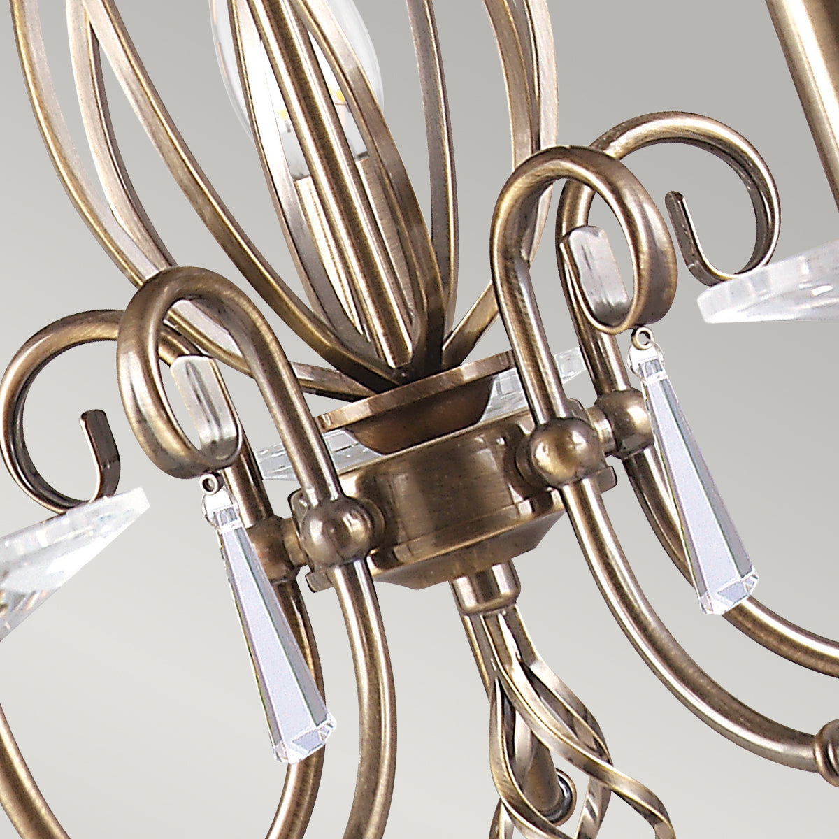 Elstead Aegean 5 Light Chandelier in Aged Brass