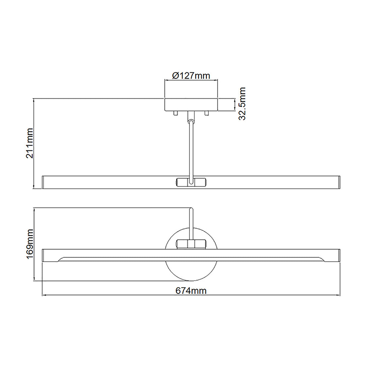 Elstead Alton Large LED Picture Light in Brushed Brass