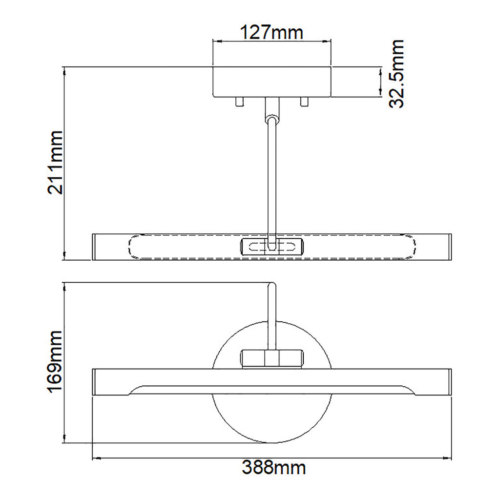Elstead Alton Small LED Picture Light in Brushed Brass