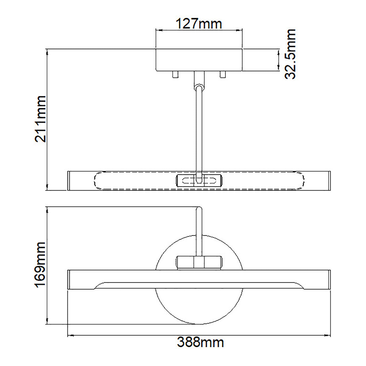 Elstead Alton Small LED Picture Light in Brushed Brass