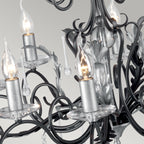 Elstead Amarilli 10 Light Chandelier in Black Silver
