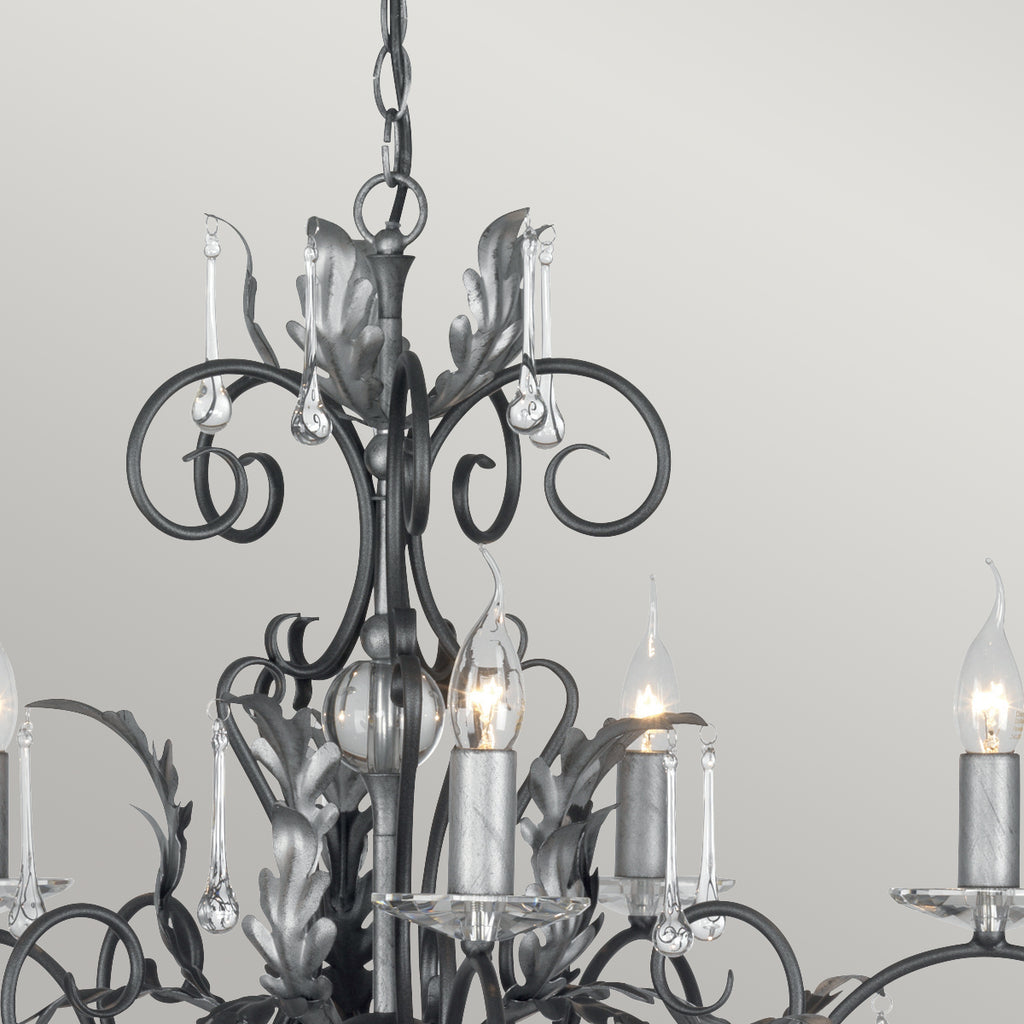 Elstead Amarilli 15 Light Chandelier in Black Silver