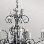 Elstead Amarilli 15 Light Chandelier in Black Silver