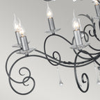 Elstead Amarilli 15 Light Chandelier in Black Silver