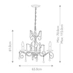 Elstead Amarilli 3 Light Chandelier in Black Silver