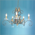 Elstead Amarilli 5 Light Chandelier in Bronze Gold