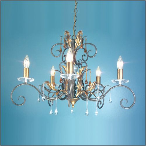 Elstead Amarilli 5 Light Chandelier in Bronze Gold