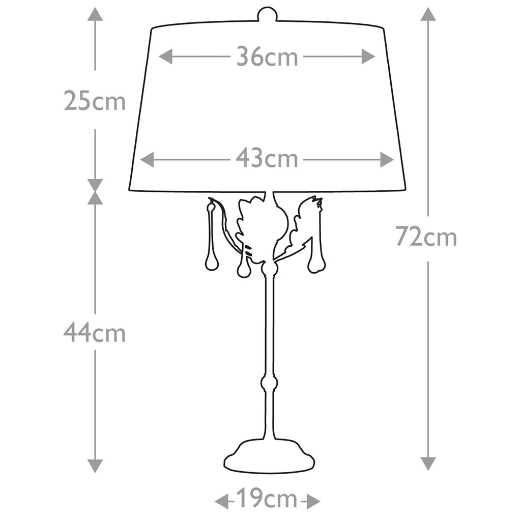 Elstead Amarilli Table Lamp in Bronze with Ivory Shade