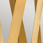Elstead Apollo Table Lamp in Brushed Brass with White Shade
