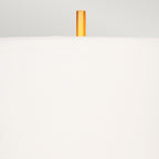 Elstead Apollo Table Lamp in Brushed Brass with White Shade
