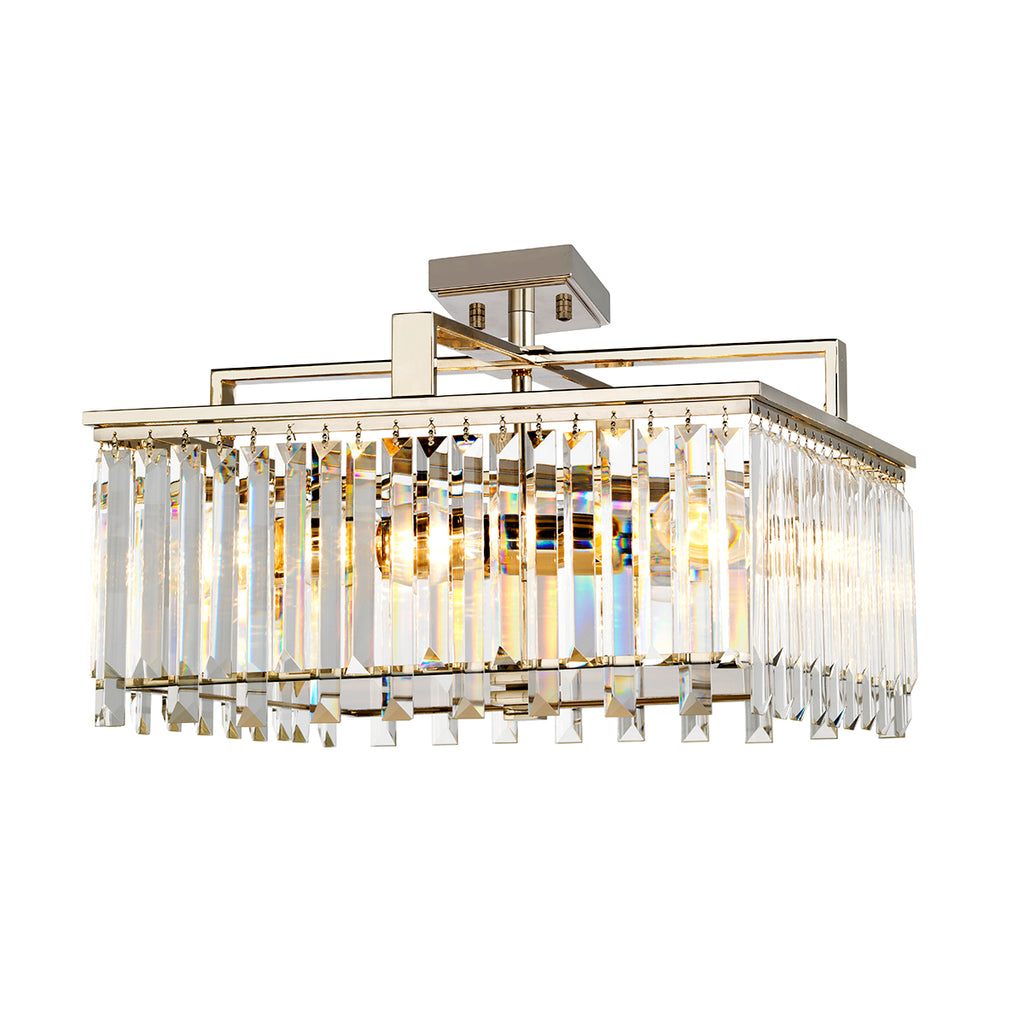 Elstead Aries 4 Light Large Convertible Pendant Light in Polished Nickel