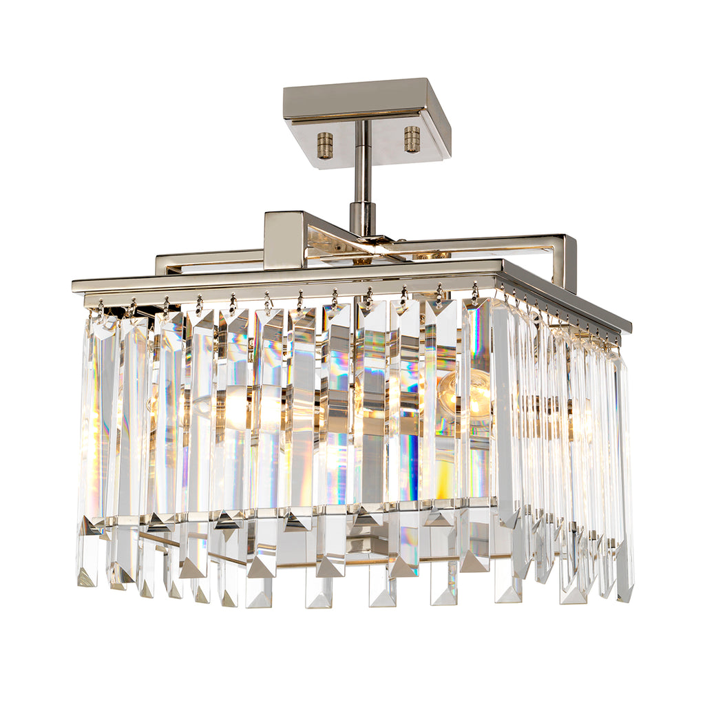 Elstead Aries 4 Light Small Convertible Pendant Light in Polished Nickel