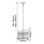 Elstead Aries 4 Light Small Convertible Pendant Light in Polished Nickel