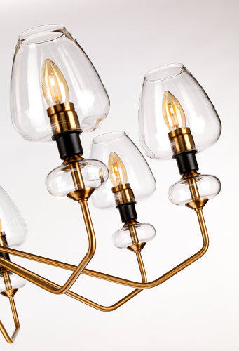 Elstead Armand 8 Light Chandelier in Aged Brass