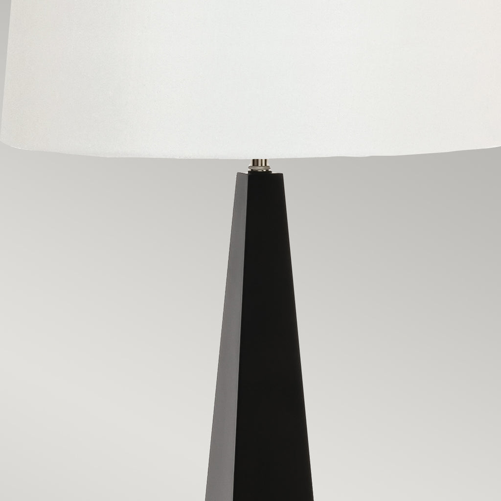 Elstead Ascent Table Lamp in Black with White Shade