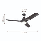 Elstead Aviateur - 52in / 132cm Fan - Matte Black