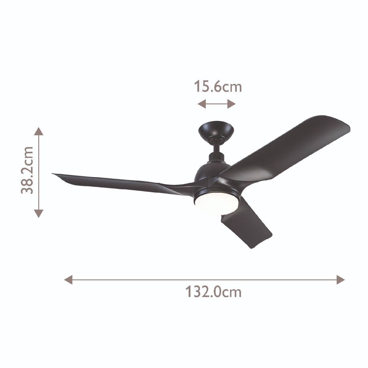 Elstead Aviateur - 52in / 132cm Fan - Matte Black
