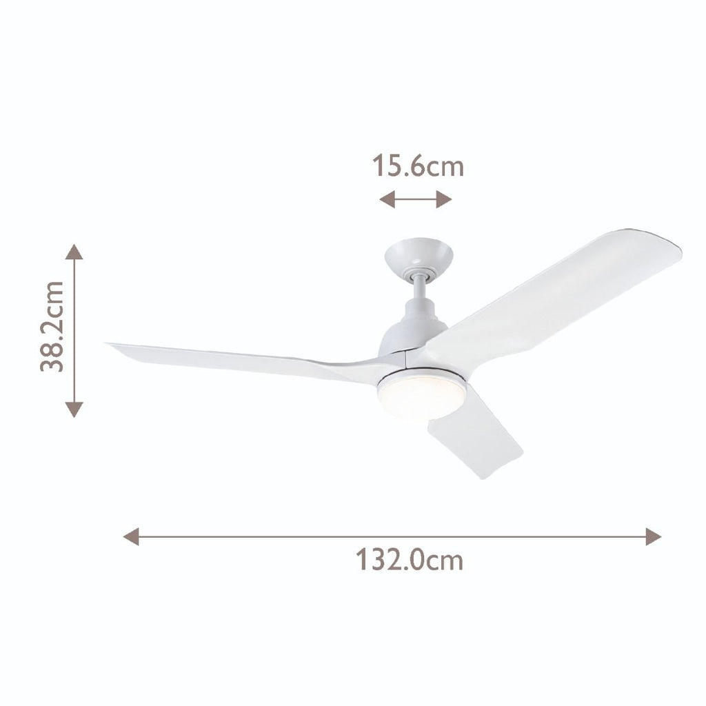Elstead Aviateur - 52in / 132cm Fan - Matte White