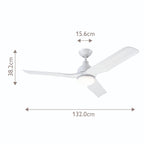 Elstead Aviateur - 52in / 132cm Fan - Matte White