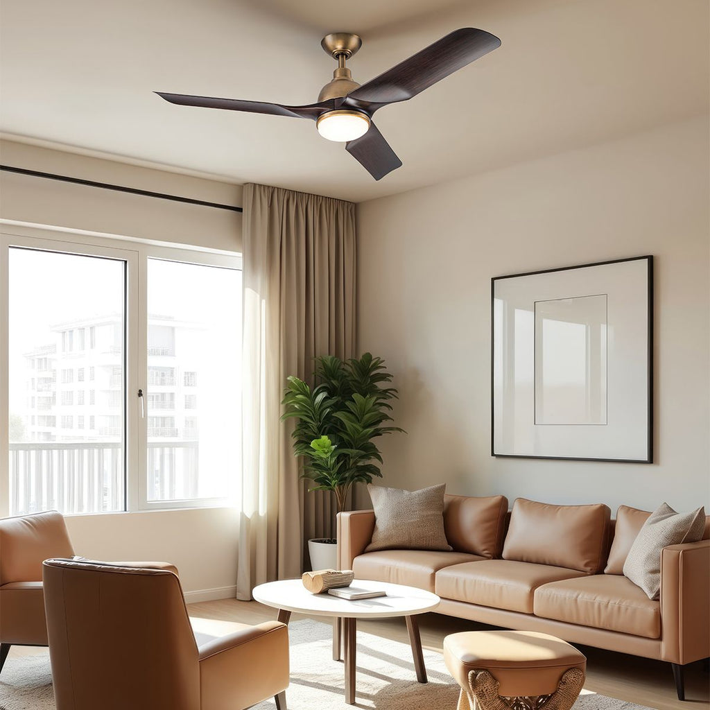 Elstead Aviateur - 52in / 132cm Fan - Painted Walnut