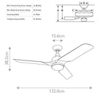 Elstead Aviateur - 52in / 132cm Fan - Painted Walnut