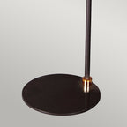Elstead Balance 1 Light Floor Lamp in Black with Polished Brass with Black Shade