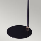 Elstead Balance 1 Light Floor Lamp in Black with Polished Nickel with White Shade
