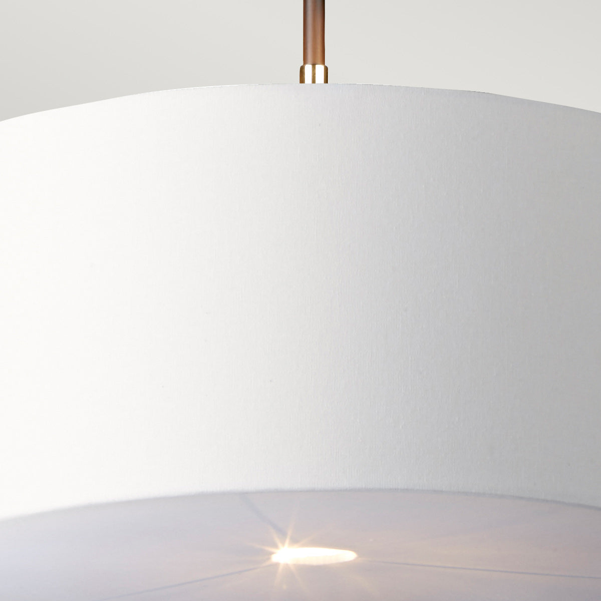 Elstead Balance 1 Light Pendant Light in Black with Polished Nickel Accents and White Shade