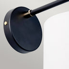 Elstead Balance 1 Light Wall Light in Black with White Shade