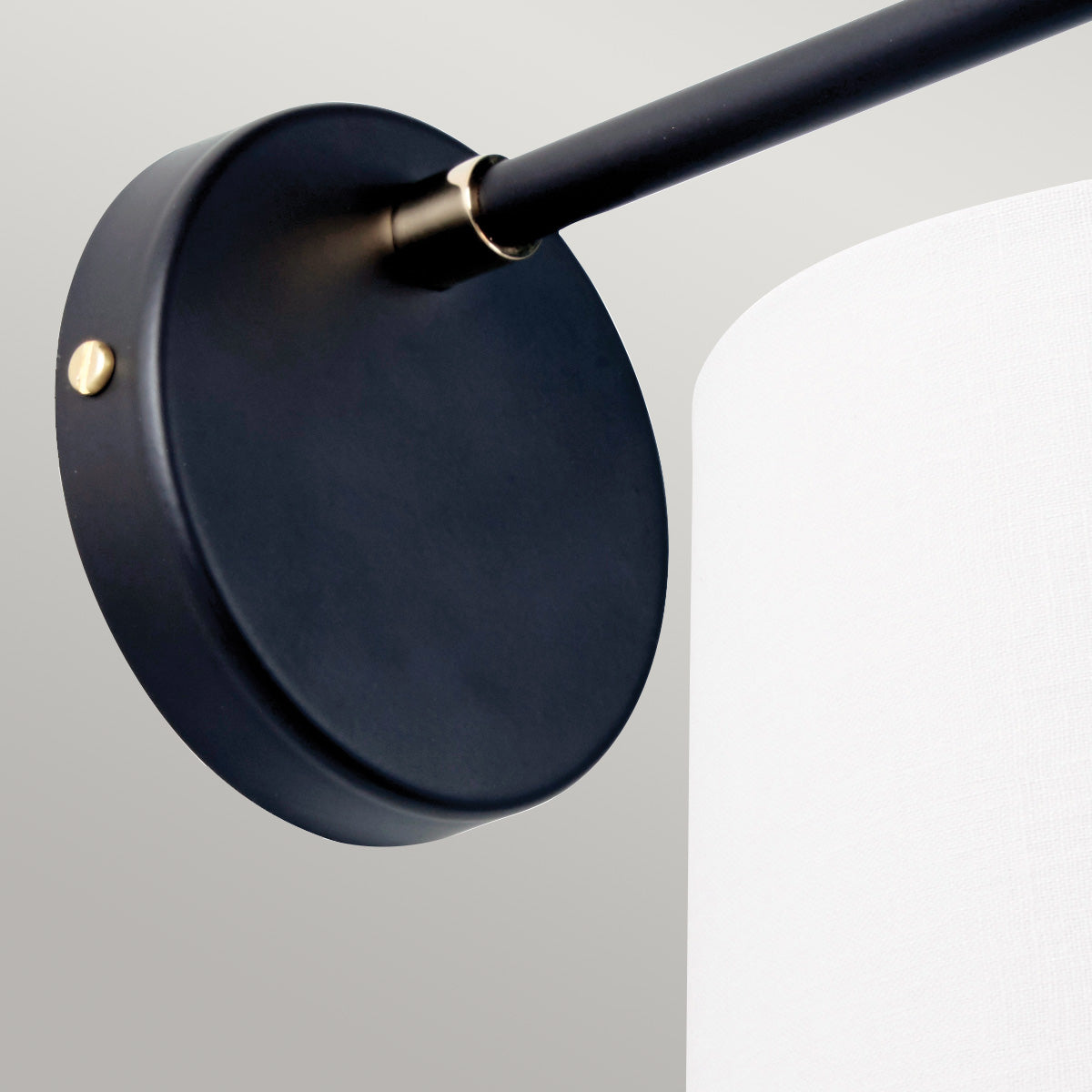 Elstead Balance 1 Light Wall Light in Black with White Shade