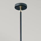Elstead Balance 5 Light Chandelier in Black with White Shades