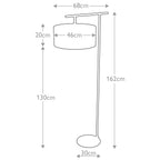 Elstead Balance Floor Lamp in Polished Nickel with White Shade